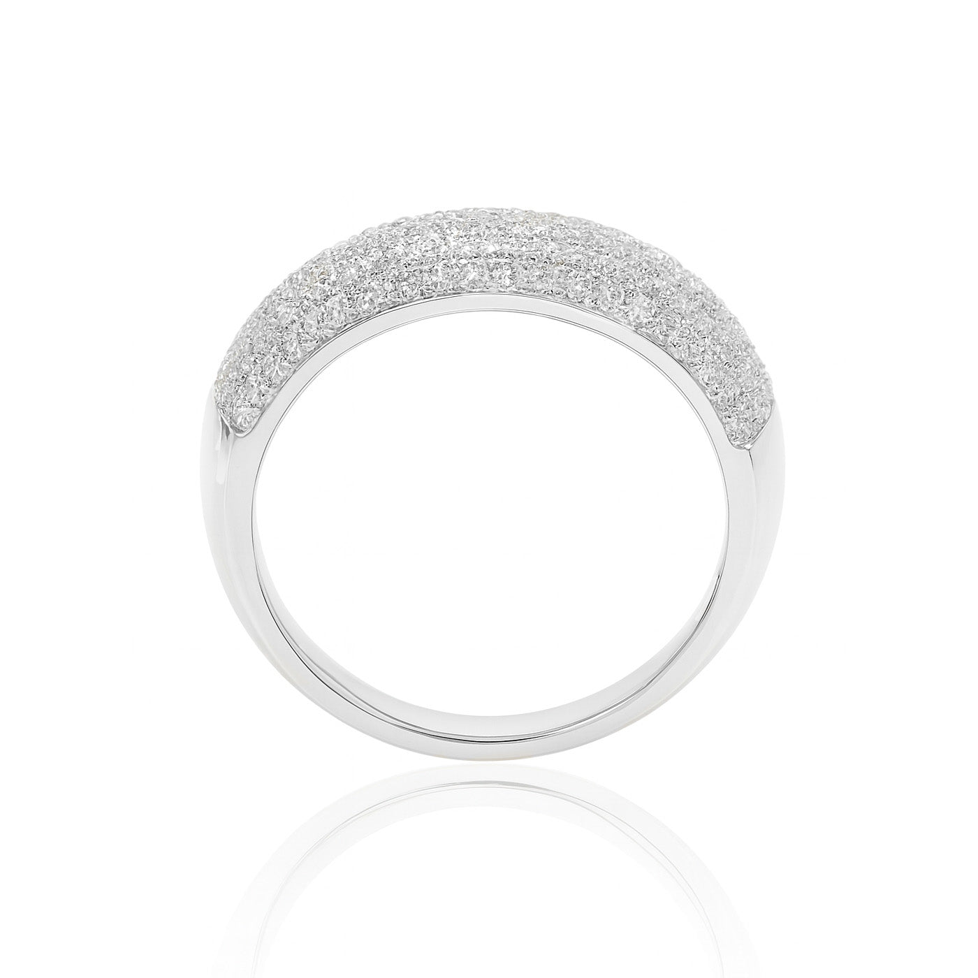 18K パヴェダイヤモンドリング ラウンドカット 0.75ct