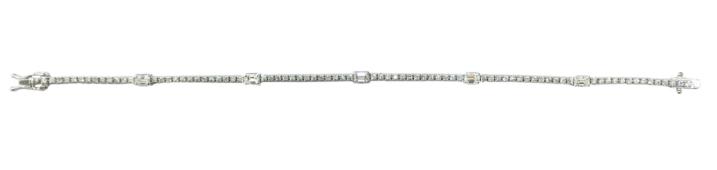 18K 天然ダイヤモンド テニスブレスレット DEF VS+ 1.64ct