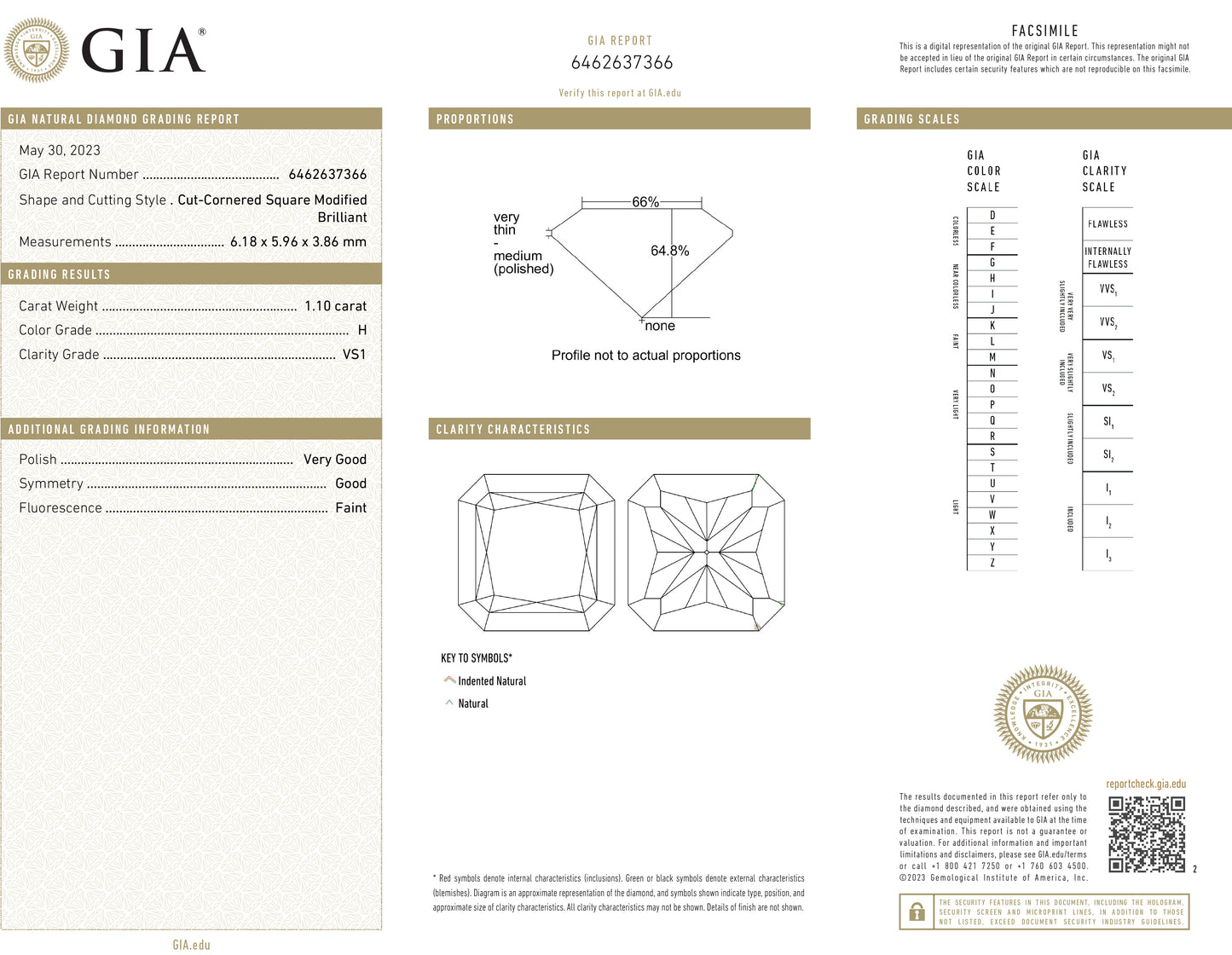18K Radiant-cut Near Colorless Diamond Ring - 1.5ct
