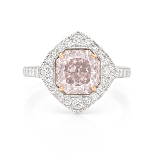Mael Octagon Very Light Pink Diamond Ring - 2.022ct