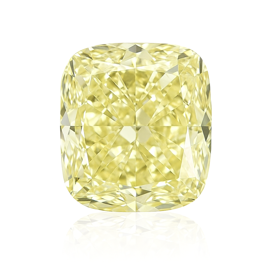 クッション 天然イエローダイヤモンド 2.038ct S Light Yellow ルース