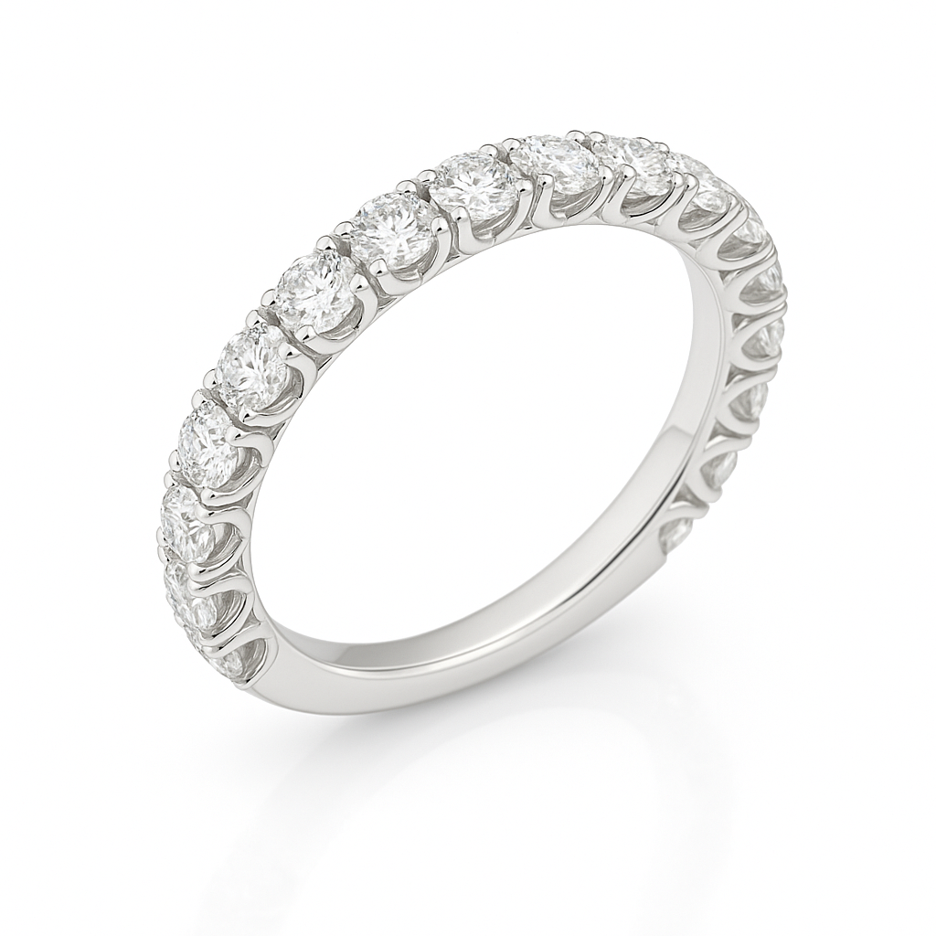 18K ラウンドダイヤモンド エタニティリング 1.63ct