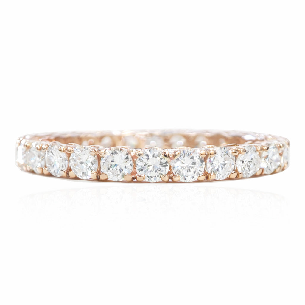 18KPG Round-Cut Diamond Eternity Ring - 1.12ct