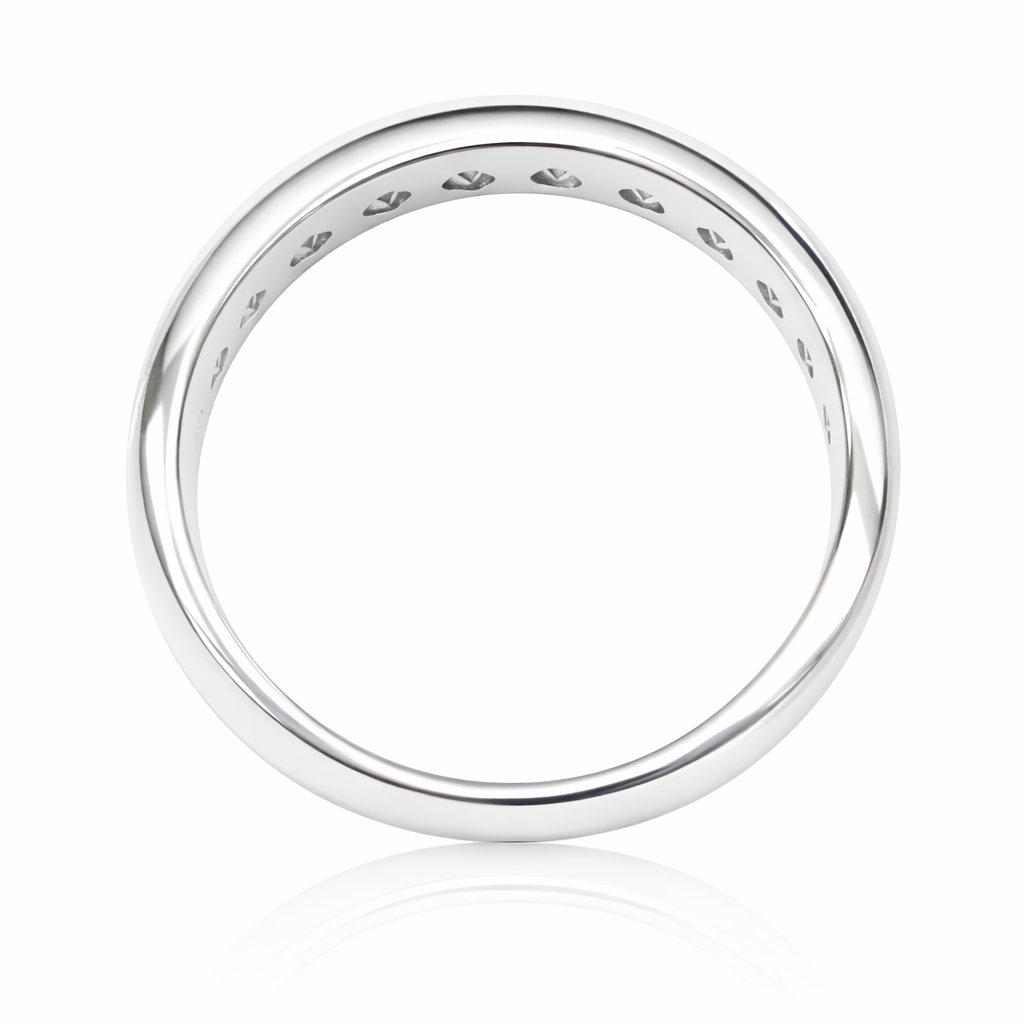 18K Round-cut 11 Stone Colorless Diamond Ring - 0.98ct