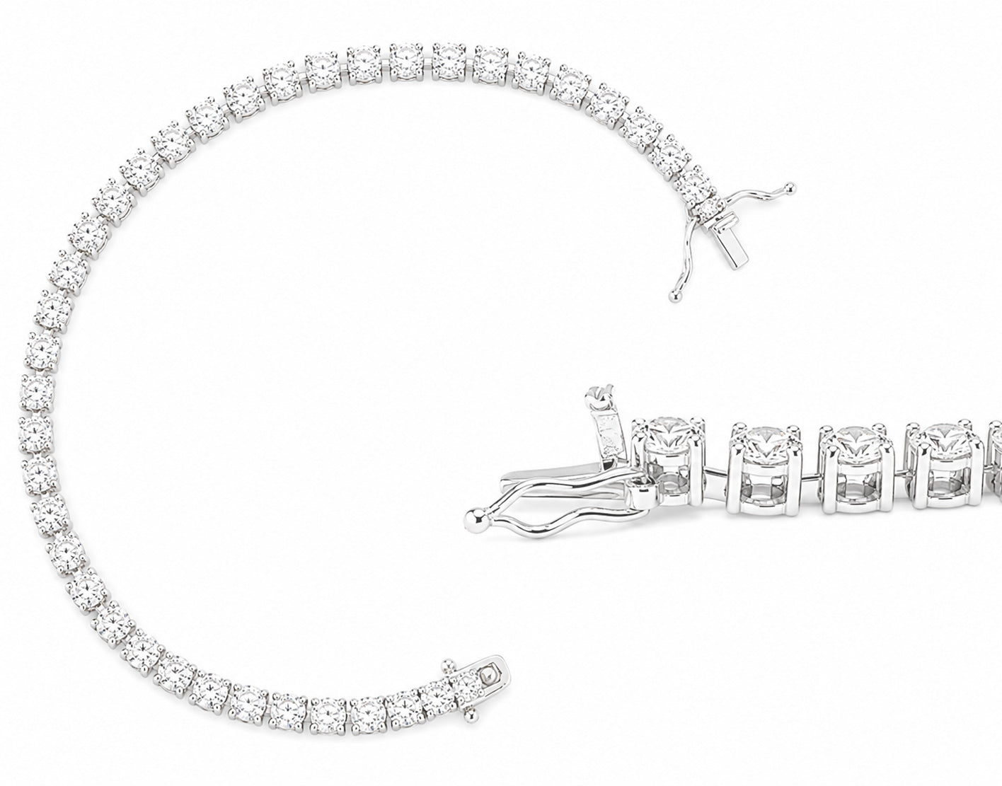 18K ダイヤモンドテニスブレスレット 5.1ct