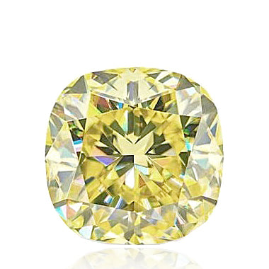 クッション 天然イエローダイヤモンド 1.0ct Intense Yellow I1 ルース