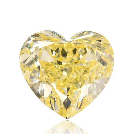 ハート 天然イエローダイヤモンド 1.5ct Fancy Deep Yellow I1 ルース