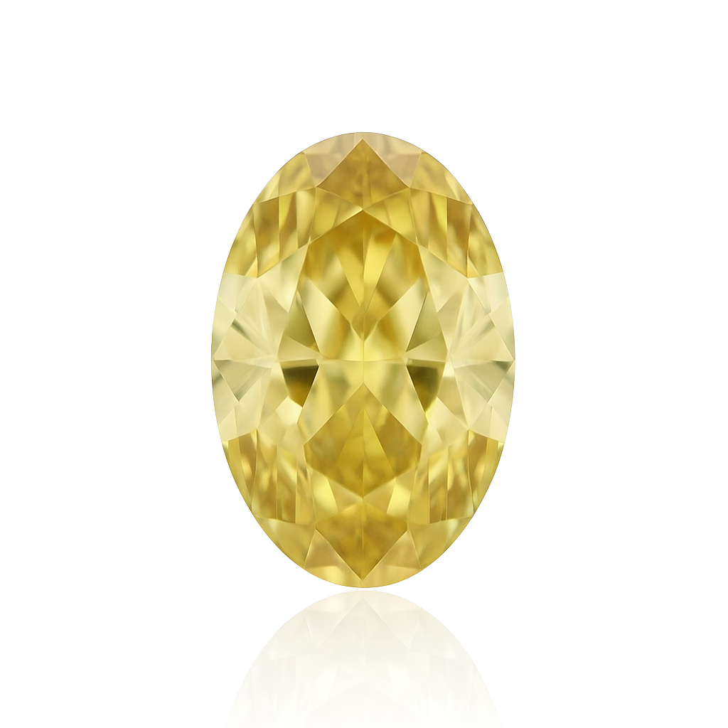 オーバル 天然イエローダイヤモンド 0.558ct Fancy Deep Brownish Yellow SI1 ルース