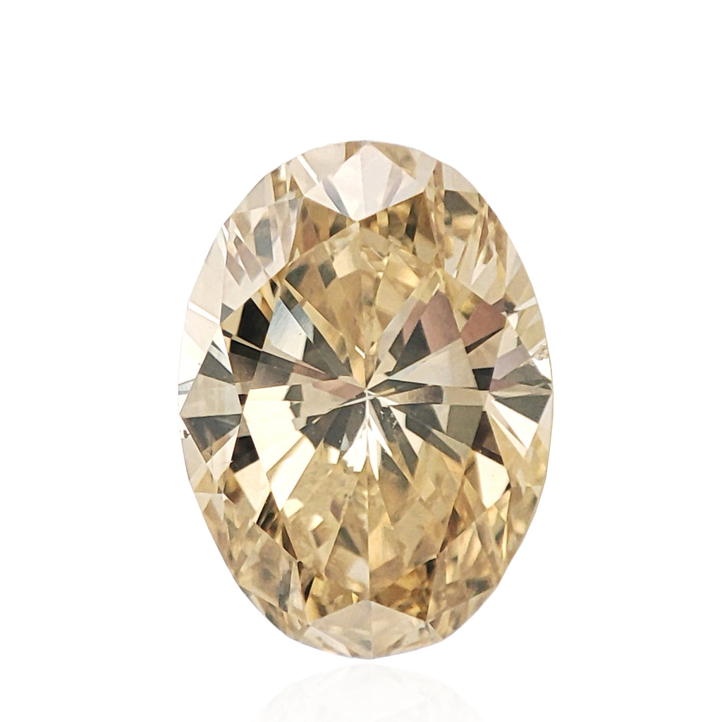 オーバル 天然イエローダイヤモンド 2.568ct Fancy Intense Orangy Yellow SI1 ルース