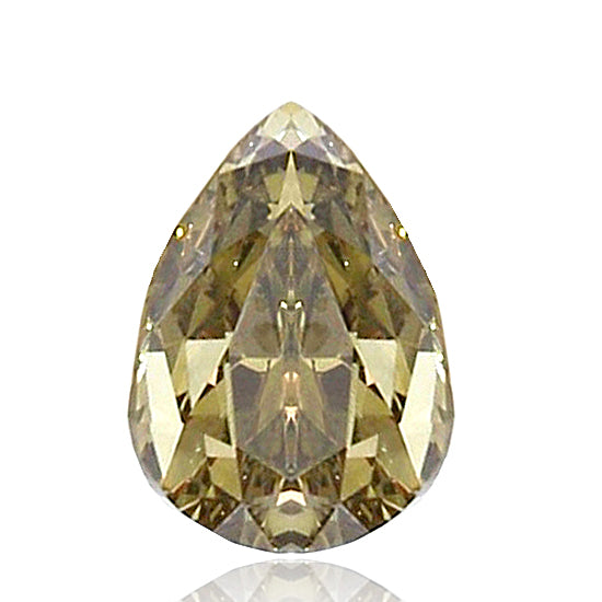 ペア 天然イエローダイヤモンド 0.697ct SI1 Fancy Dark Gray Greenish Yellow SI1 ルース