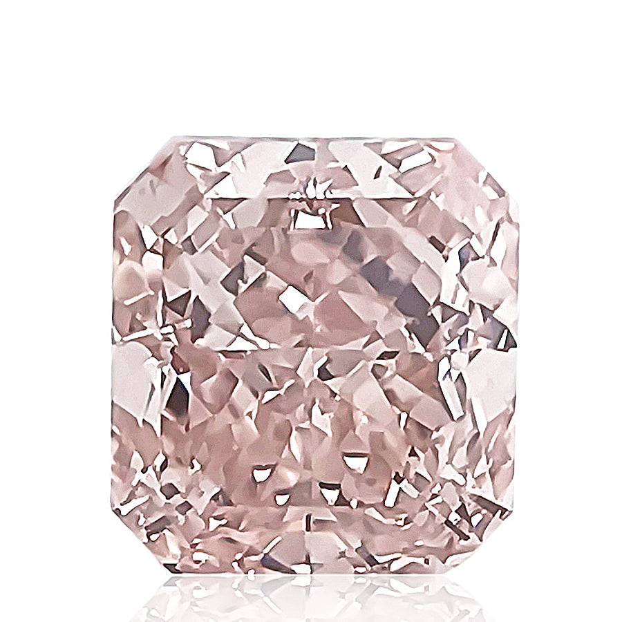 ラディアント 天然ピンクダイヤモンド 0.52ct Fancy Orangy Pink VS1 ルース