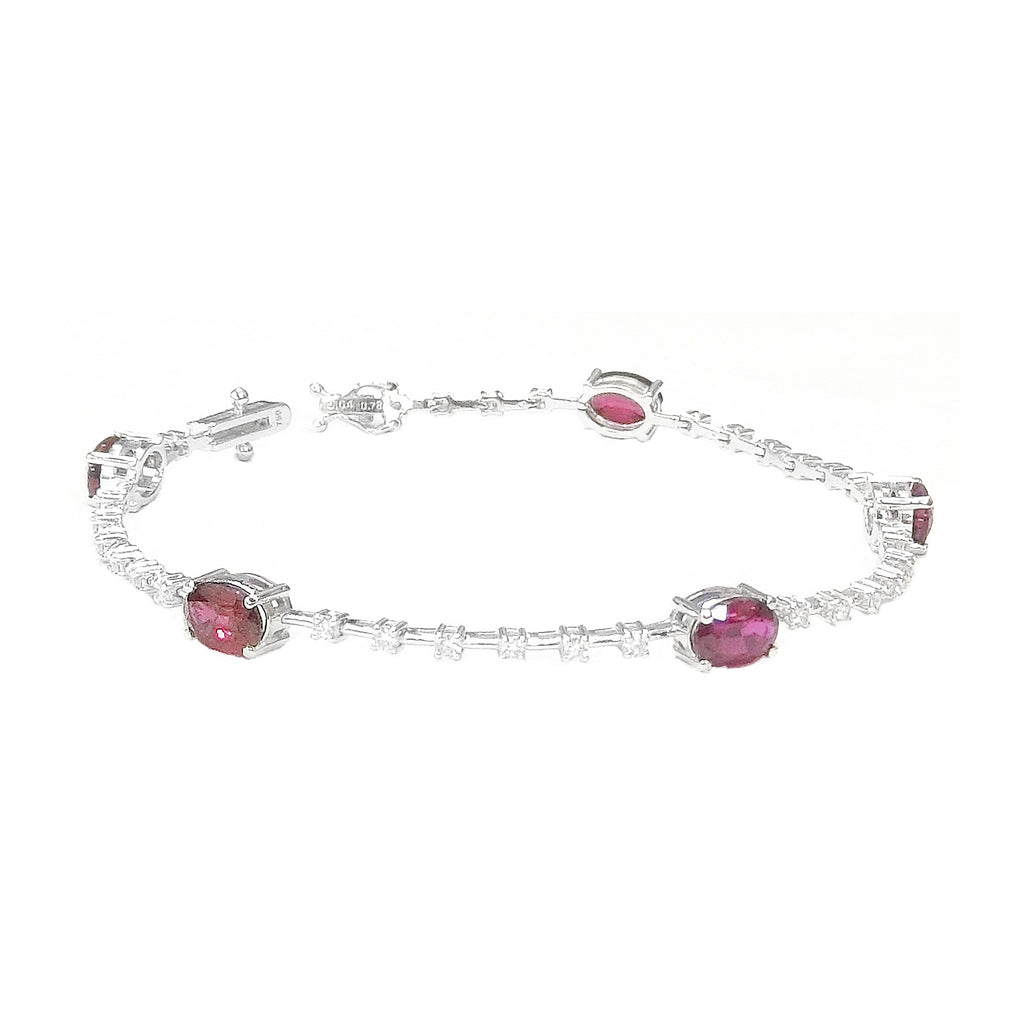 Diamond - Ruby CVD Tennis Bracelet - 6.37ct