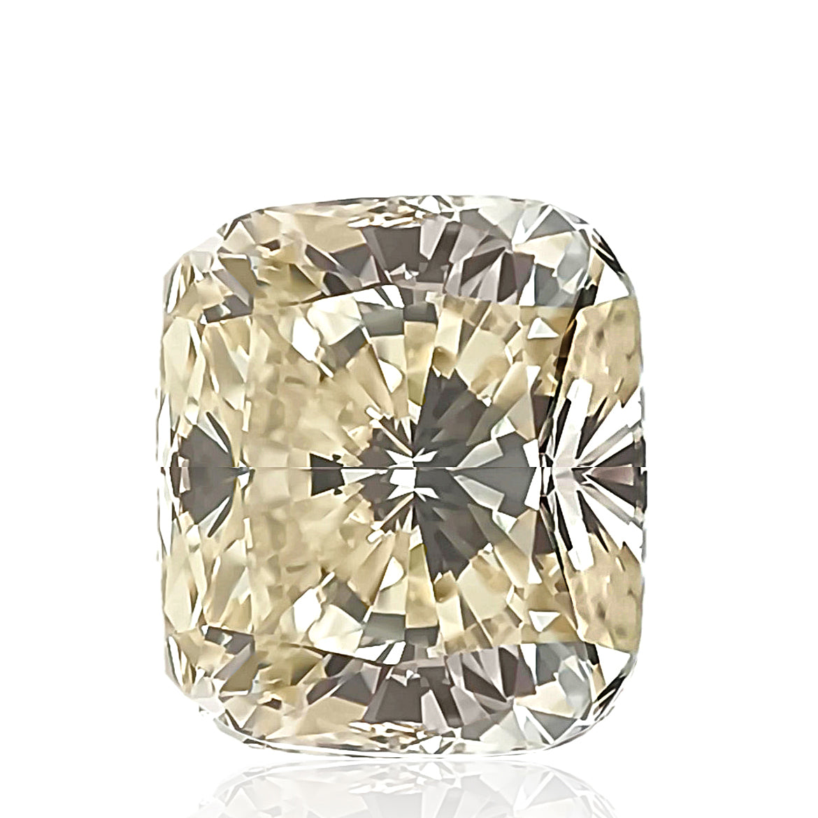 ダイヤモンドルース鑑定書画像 クッション ベリーライトイエロー 1.009ct 画像
