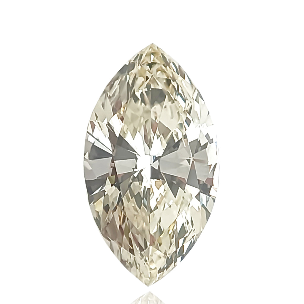 マーキス 天然イエローダイヤモンド 3.015ct S Light Yellow VS2 ルース