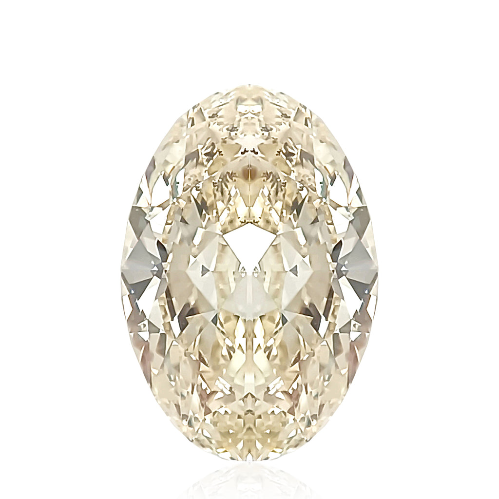 オーバル 天然イエローダイヤモンド 3.011ct N Very Light Yellow SI1 ルース