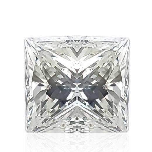 プリンセス 天然ダイヤモンド 3.097ct ほぼ無色I SI1 ルース