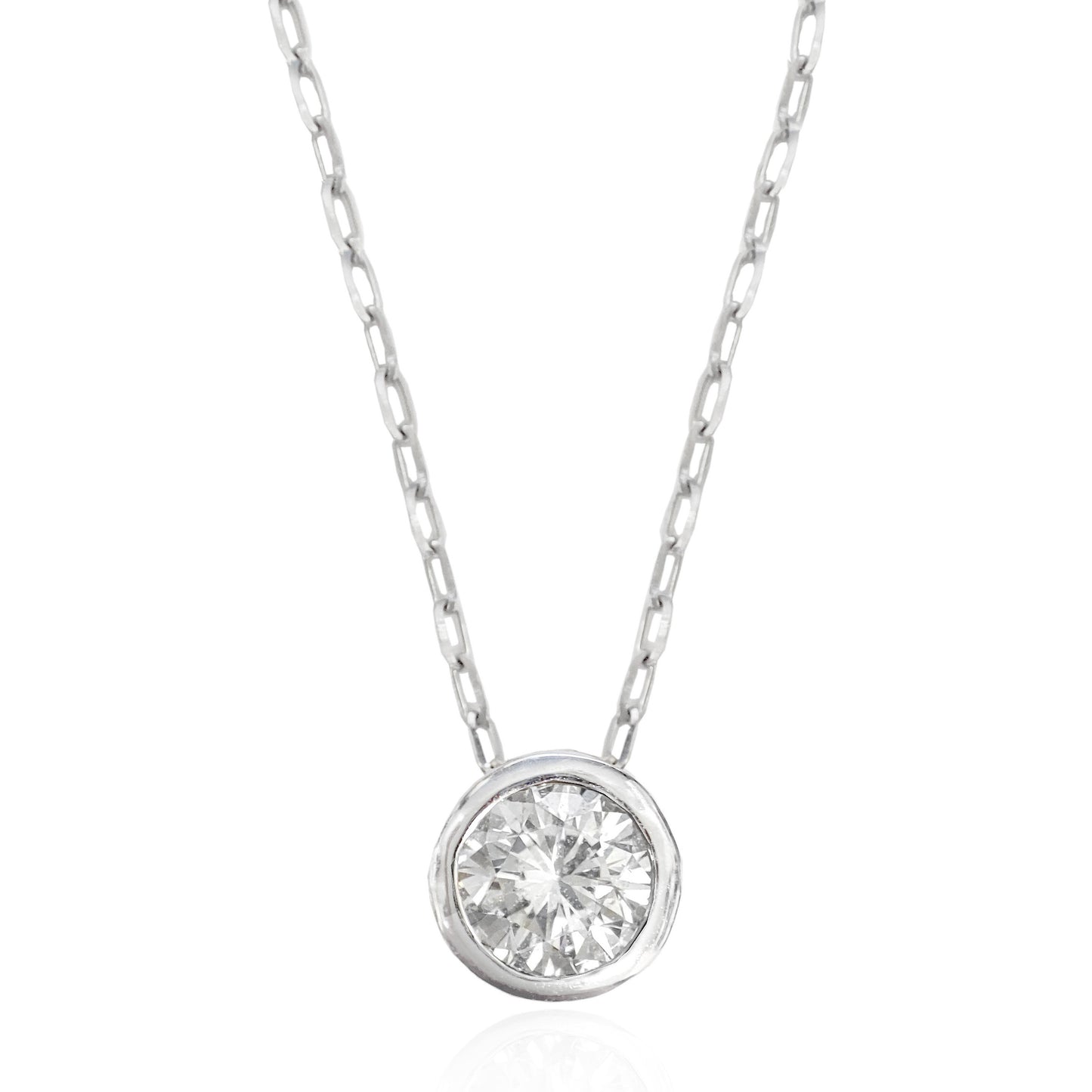 ダイアモンドネックレス ラウンド 0.77ct PT900チェーン