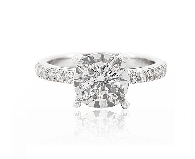Round Colorless Diamond Ring - 0.636ct