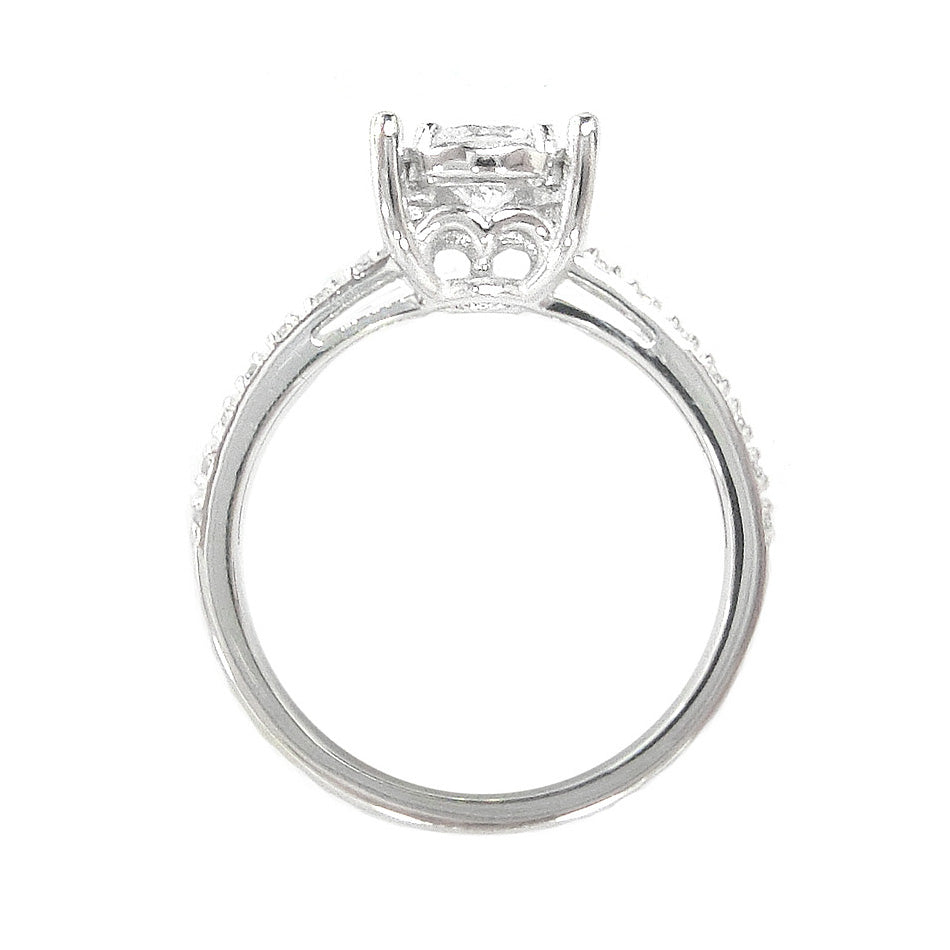 18K 無色Dダイヤモンド リング 0.636ct VS1 ラウンド 裏画像