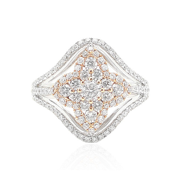 Flower-Shaped Diamond Ring - 1.33ct