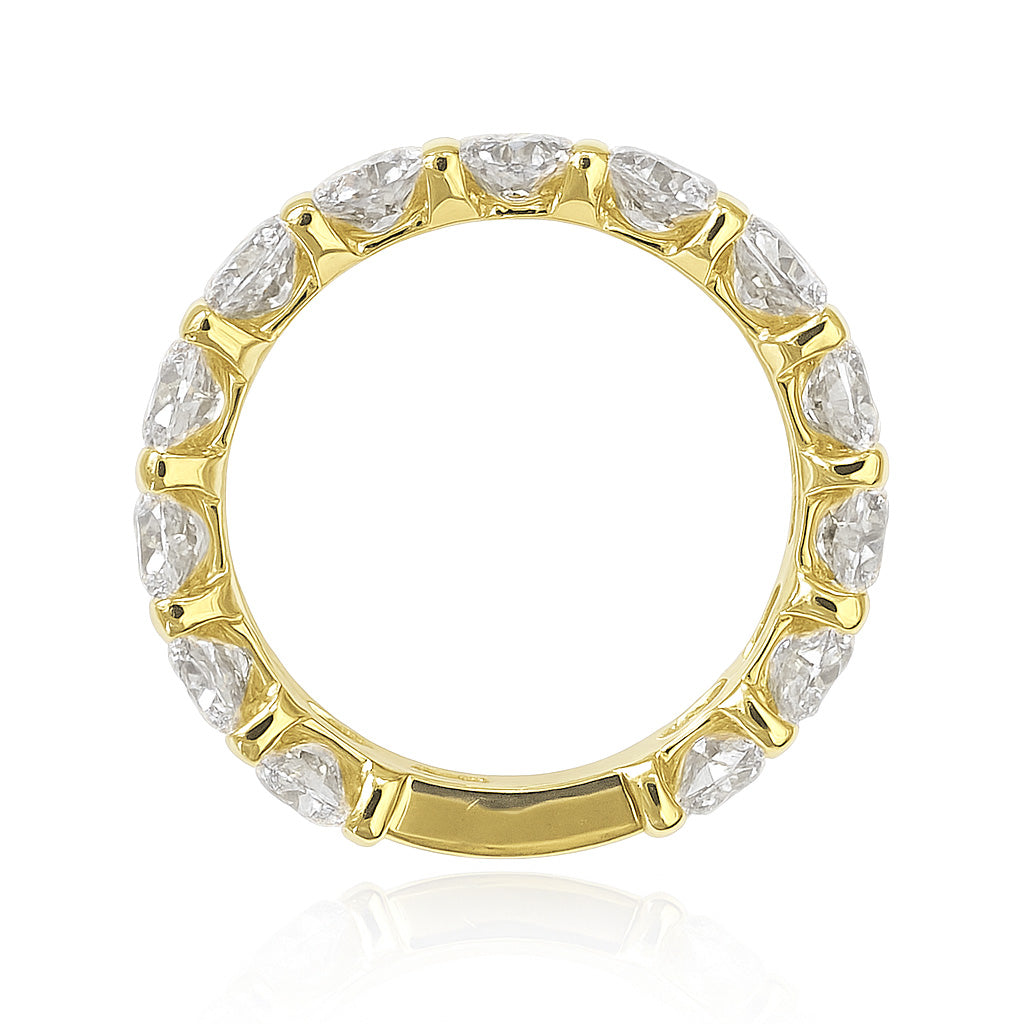 天然ダイヤモンドフルエタニティリング 18金 2.71ct Round 横画像