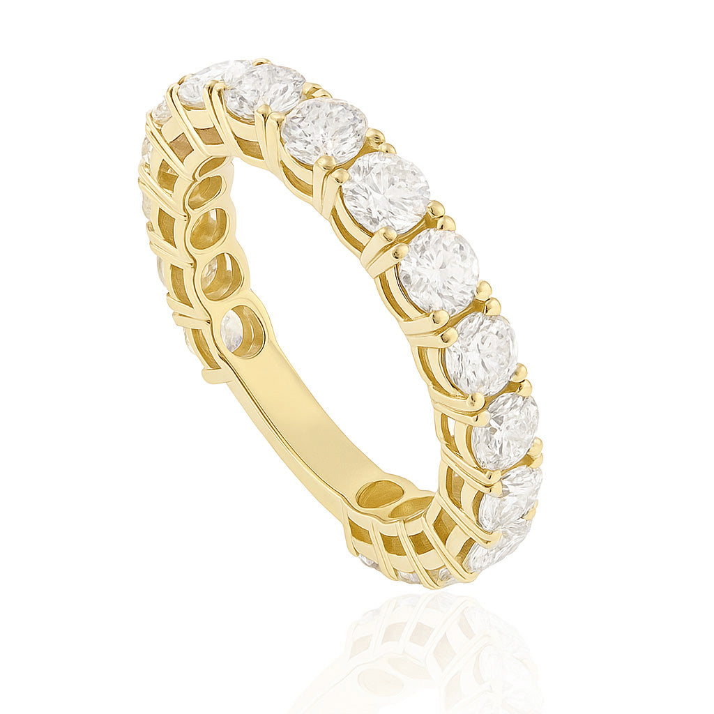 18KYG ラウンドダイヤモンド エタニティリング 1.61ct