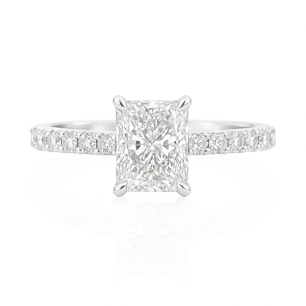 Radiant Near Colorless Diamond Ring - 1.29ct