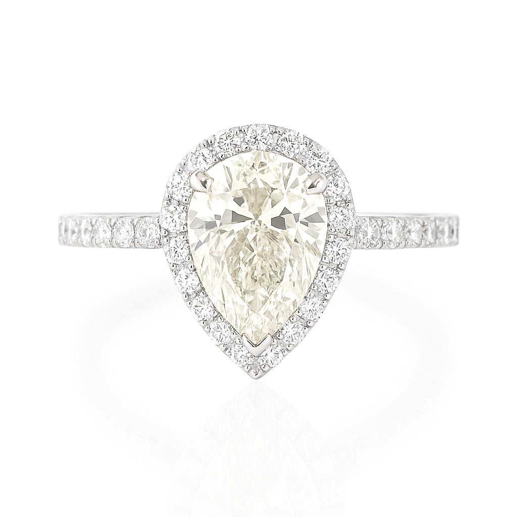 天然ダイヤモンドリング 1.824ct Faint Yellow SI2 ペア 画像