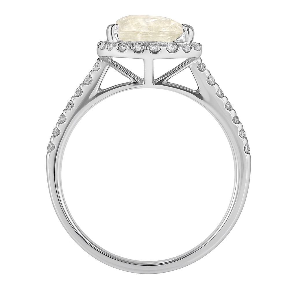 天然ダイヤモンドリング 1.824ct Faint Yellow SI2 ペア 横画像