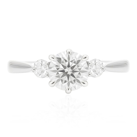天然ダイヤモンドリング 無色 0.506ct SI1 ラウンド 画像