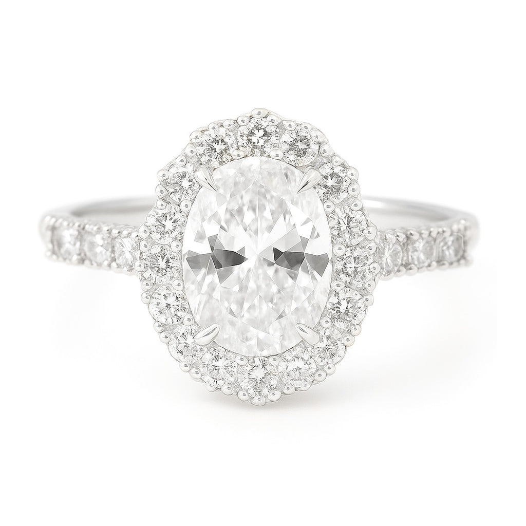 Oval Colorless Diamond Ring - 1.377ct