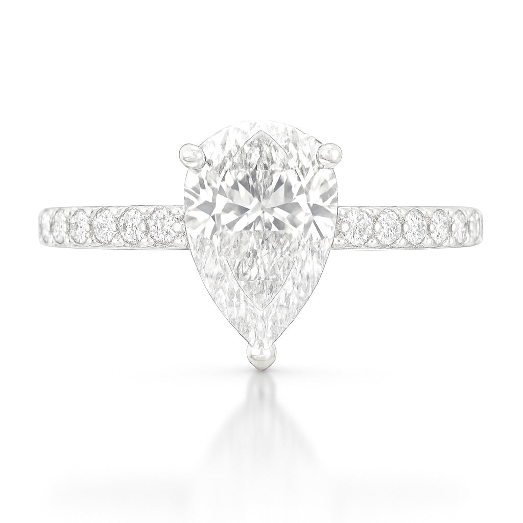 天然ダイヤモンドリング 無色 ペア SI2 1.21ct 画像