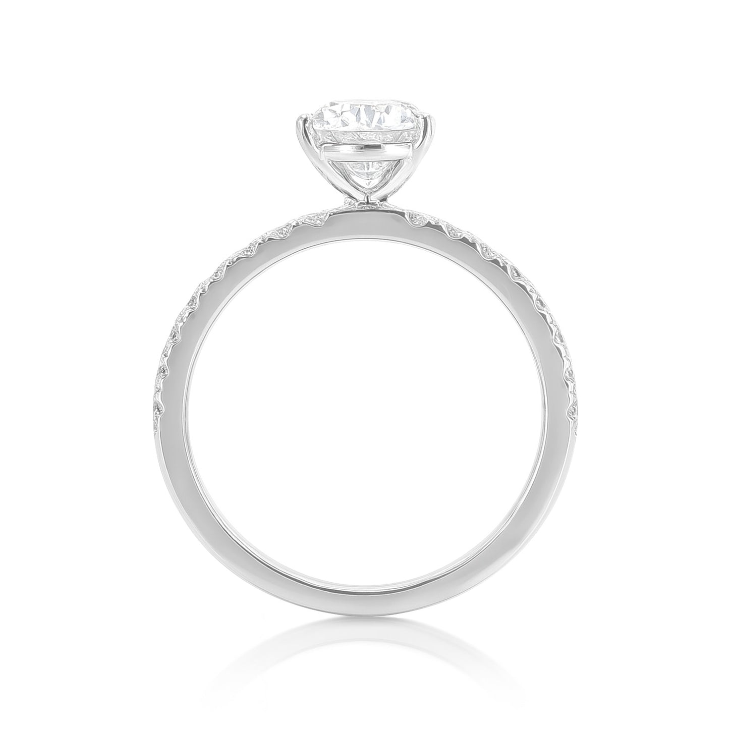 天然ダイヤモンドリング 無色 ペア SI2 1.21ct 横画像