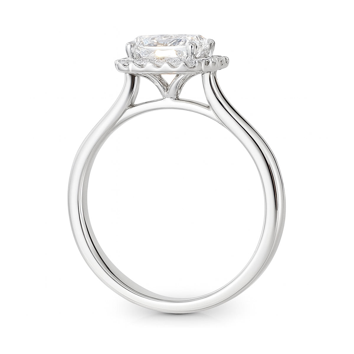 天然ダイヤモンドリング 無色 ラディアント VS1 1.18ct 横画像