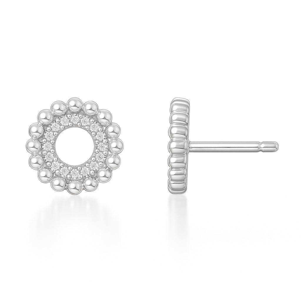 18K ダイヤモンドイヤリング - 0.11ct