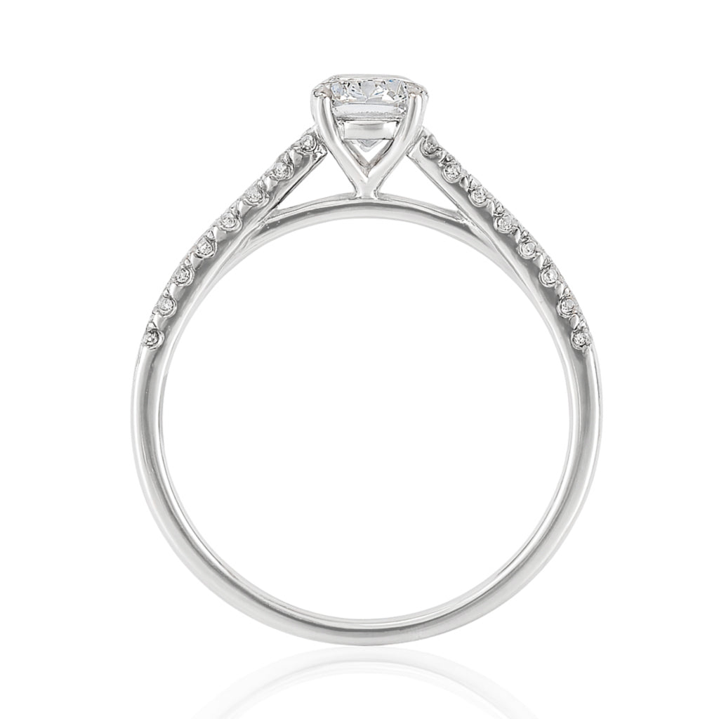 天然ダイヤモンドリング 無色 ラウンド VS1 0.695ct 横画像