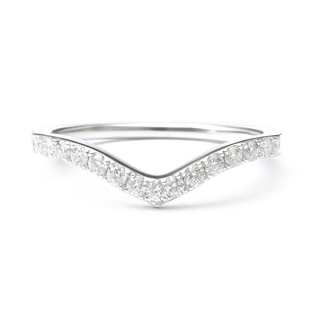 18K V Line Diamond Ring - 0.49ct