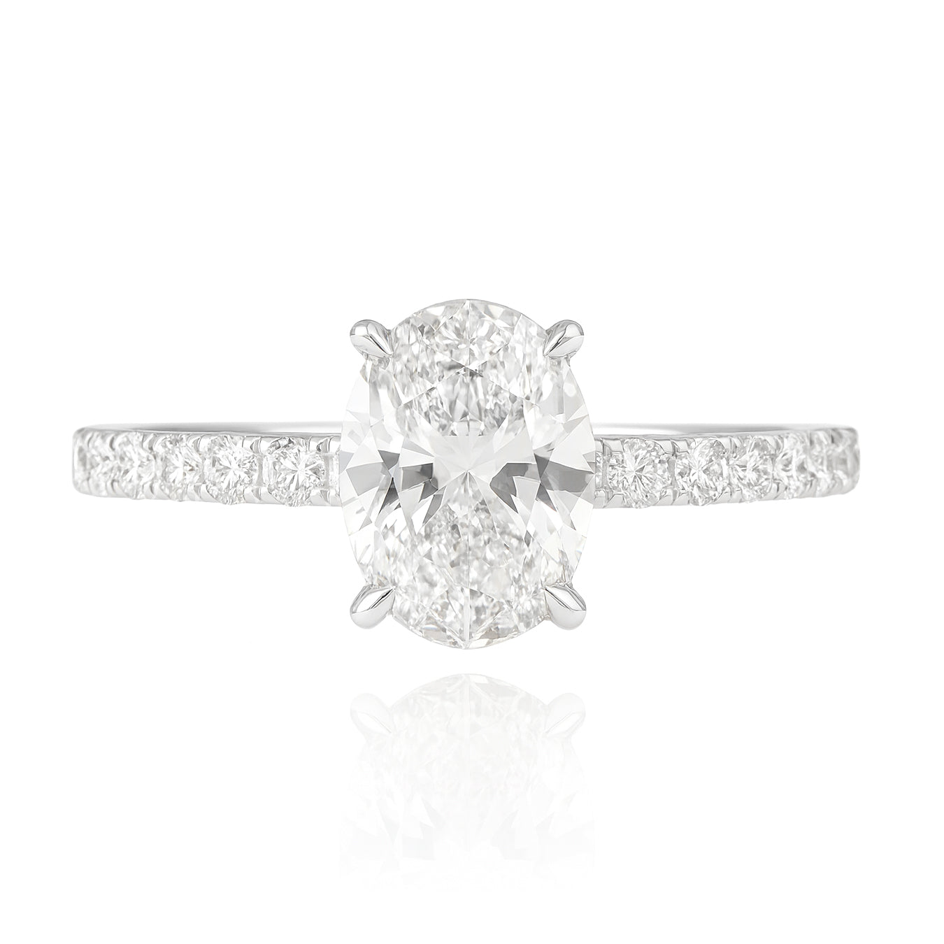 Oval Colorless Diamond Ring - 0.93ct