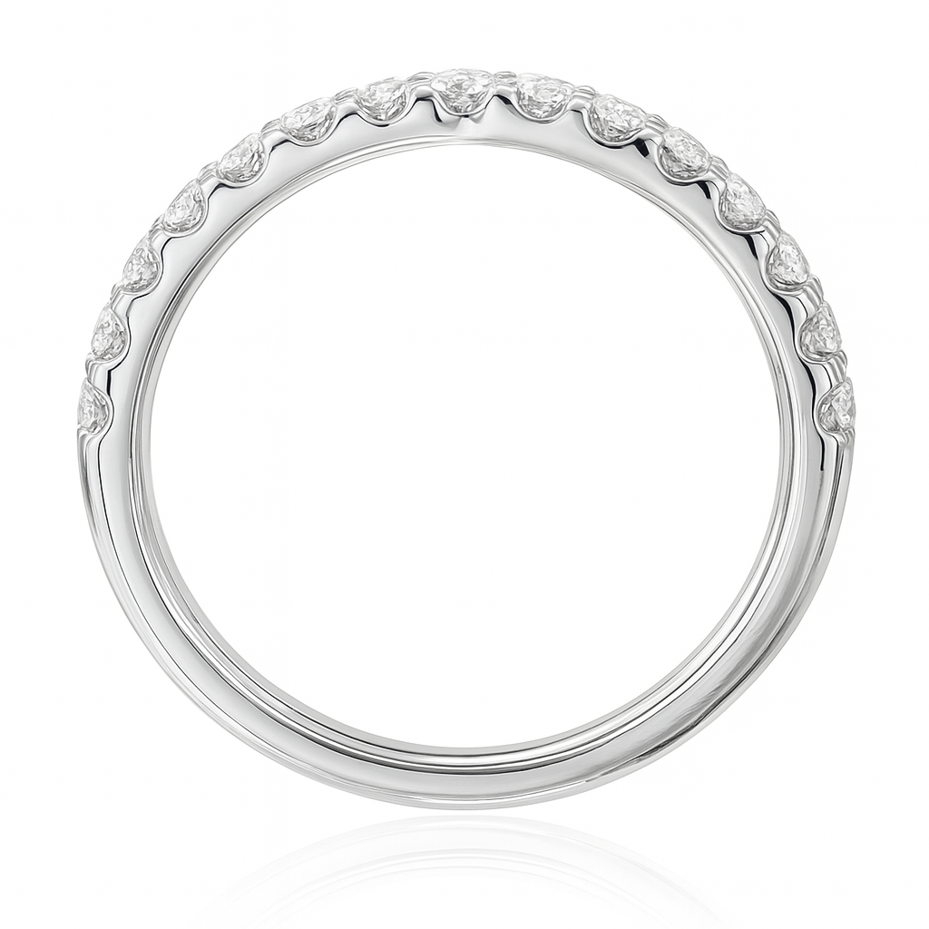18K V字ライン ダイヤモンドリング 0.49ct