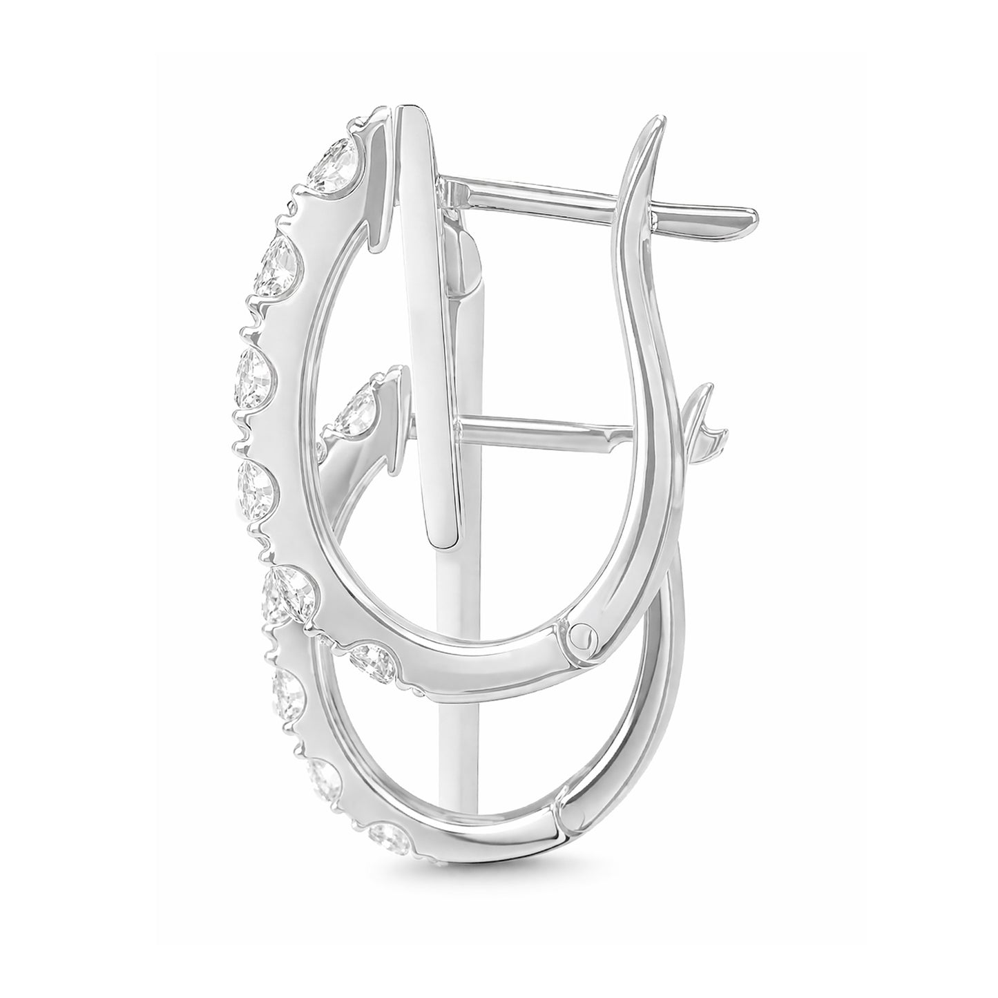 18K Hoop Diamond Earrings - 0.7ct