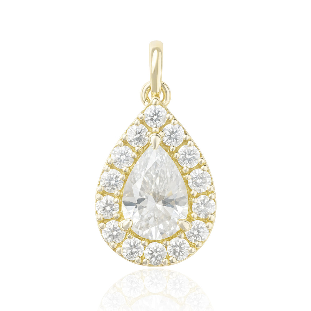 18K Near Colorless Diamond Pendant Necklace - 0.629ct