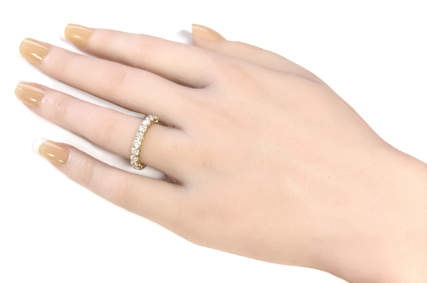 18KYG ラウンドダイヤモンド エタニティリング 1.61ct