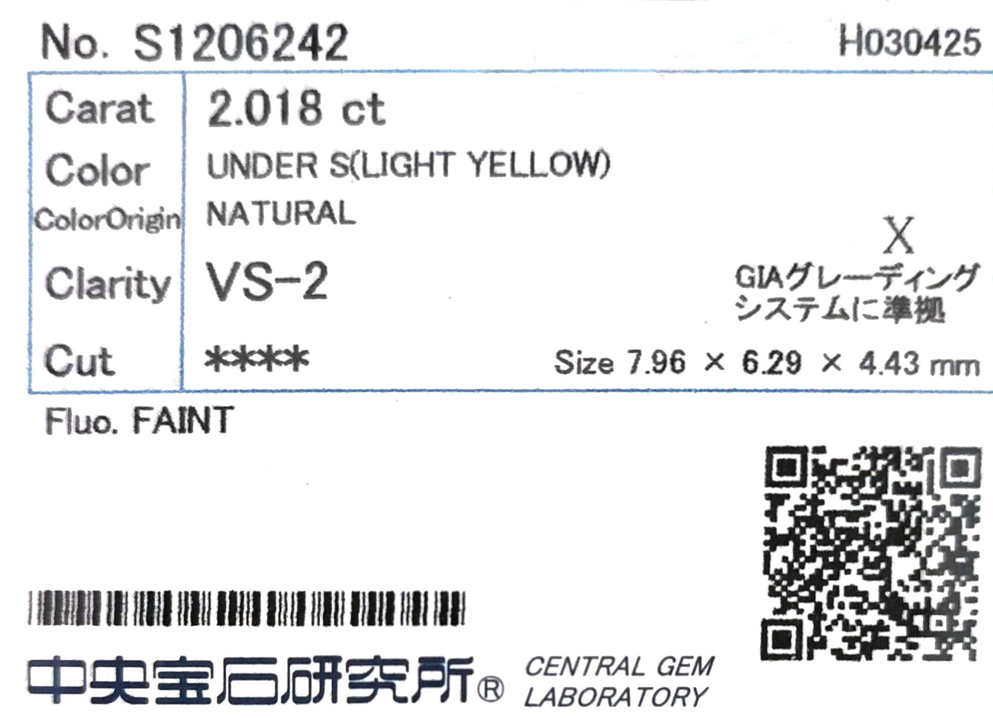 PT950 イエローダイヤモンドリング 2.248ct Light Yellow VS2 クッション