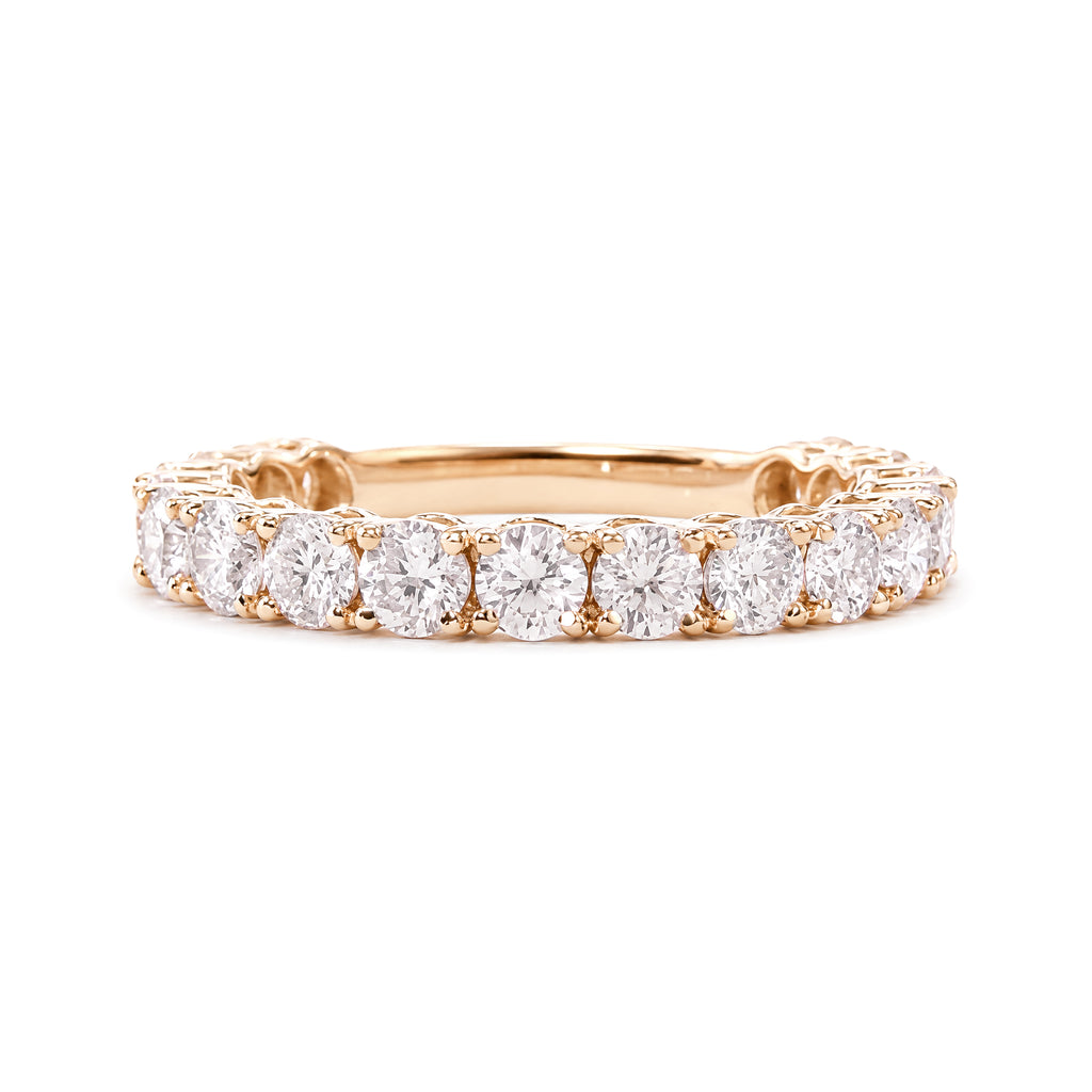 18KPG Diamond Eternity Ring Faint Pink - 1.55ct