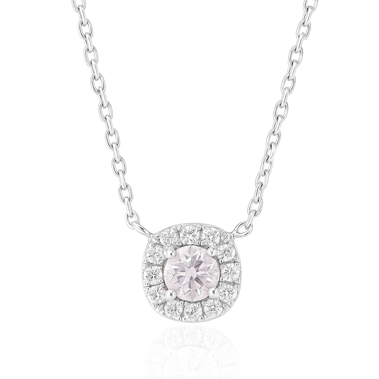 ピンクダイアモンドネックレス ラウンド 0.255ct 画像