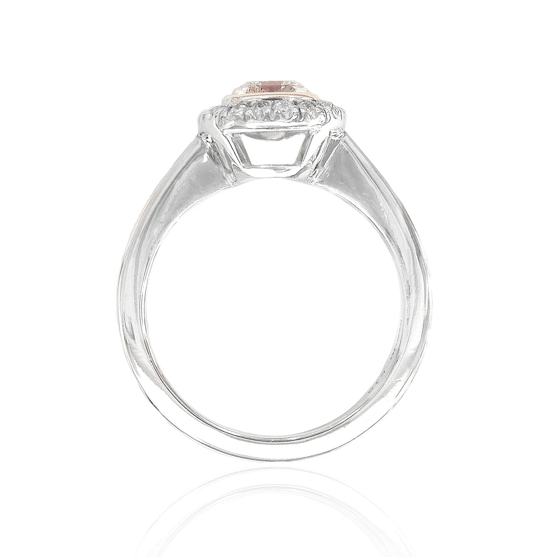 ピンクダイアモンドリング クッション 0.927ct VVS1 裏画像
