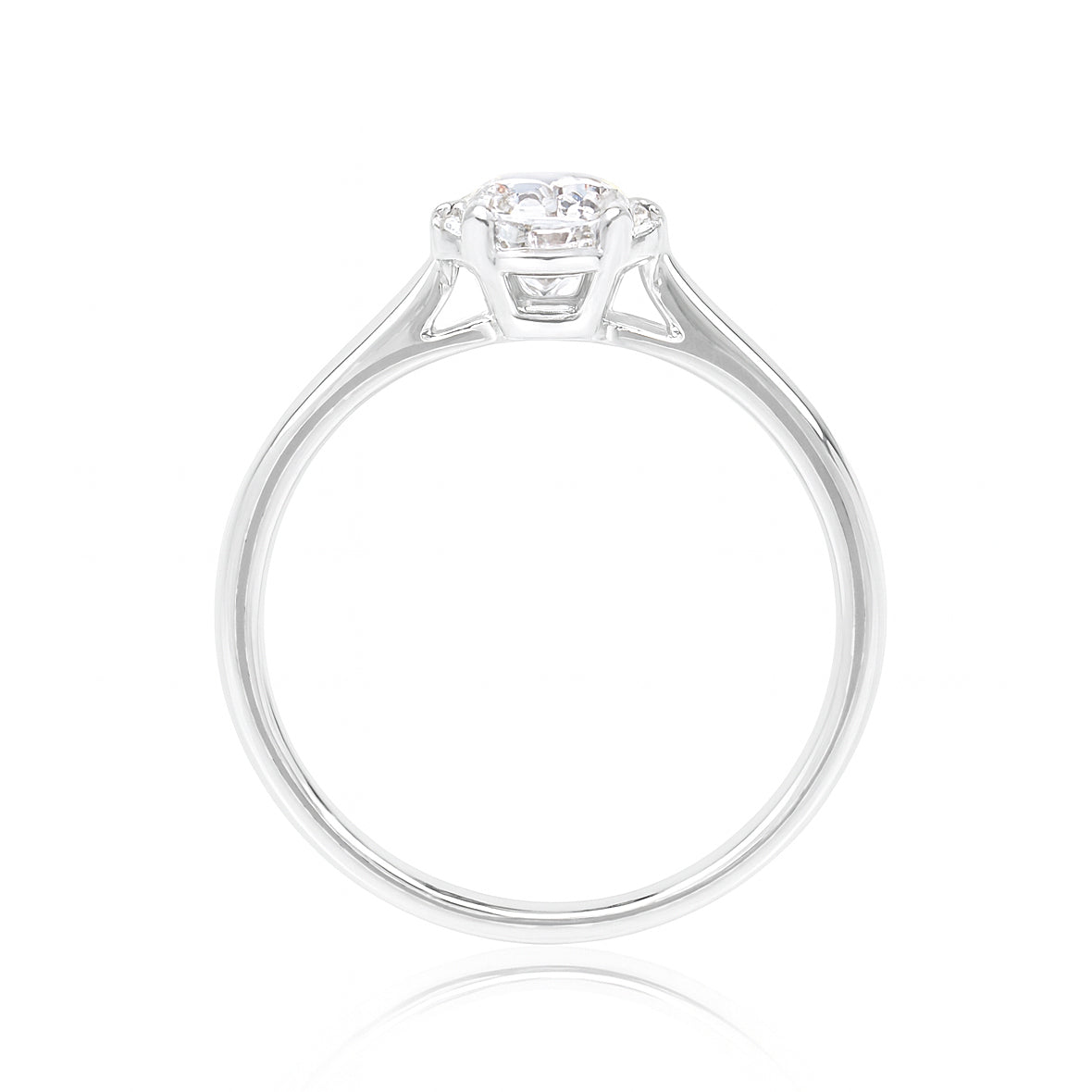 ピンクダイヤモンドリング クッション 0.811ct SI2 裏画像