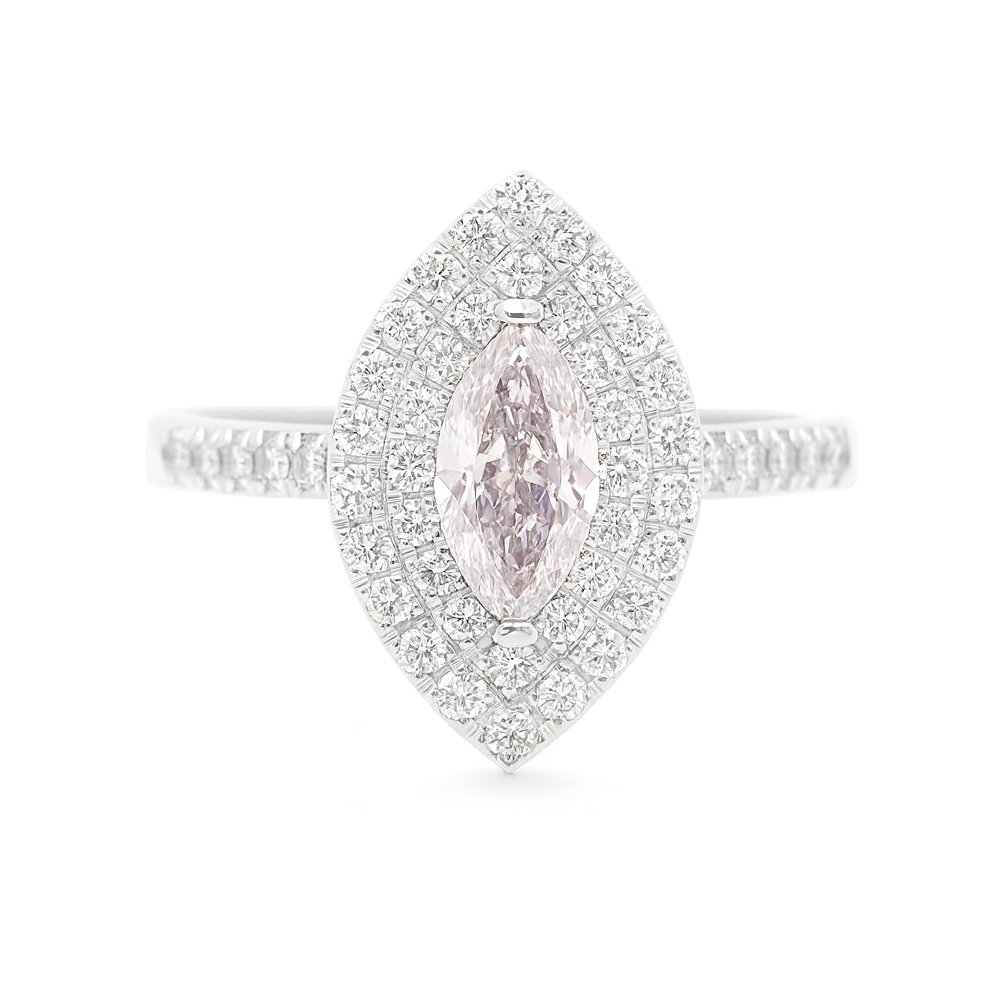 ピンクダイアモンドリング マーキス 0.54ct SI2 画像
