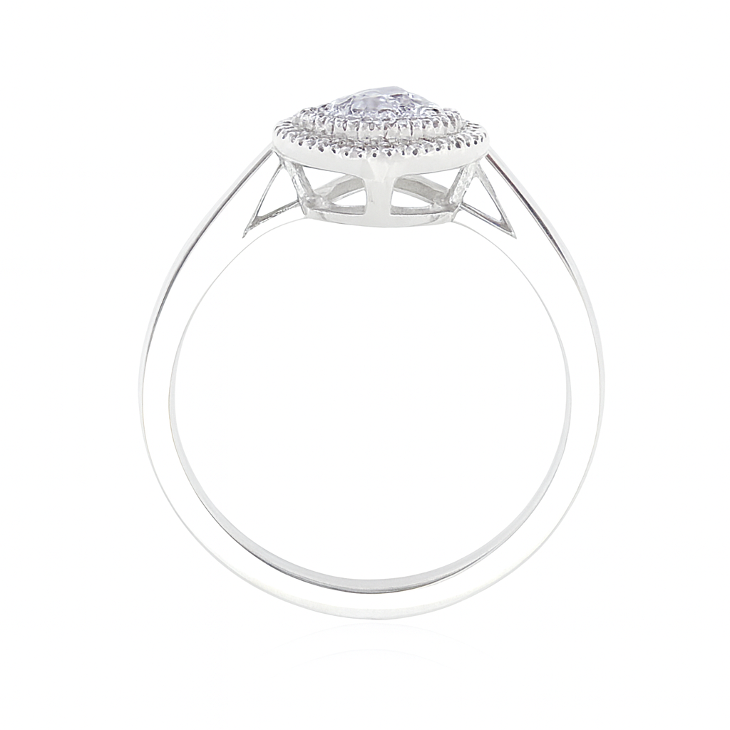 ピンクダイヤモンドリング マーキス 0.54ct SI2 裏画像