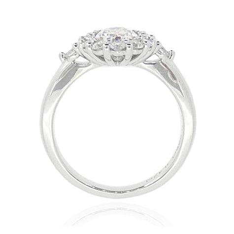 ピンクダイヤモンドリング オーバル 1.286ct VVS2 裏画像
